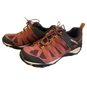 Merrell Womens Hiking Shoes Maroon Sneakers Lace Up Shoe Size 7.5 J034504 WaterP